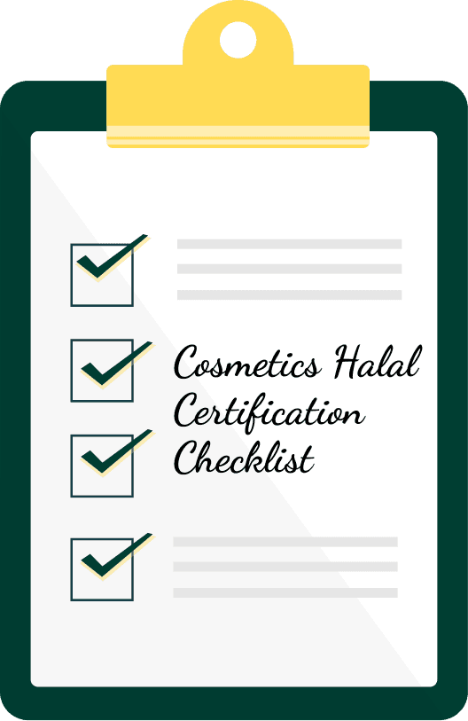 Ilustración de la lista de certificación halal para cosméticos